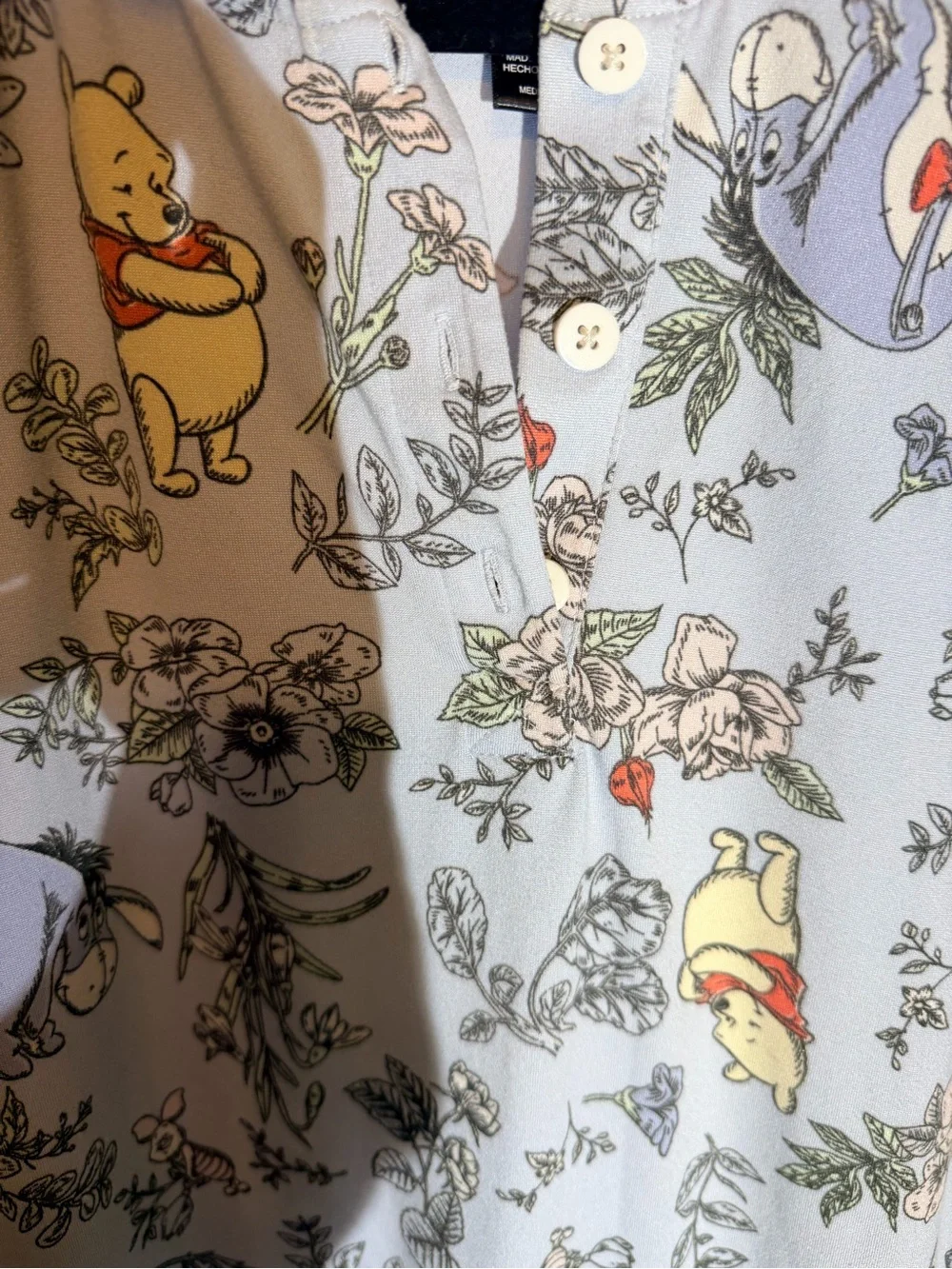 Disney Winnie the Pooh Floral PJ Dress – Size Medium - Picture 4 of 9